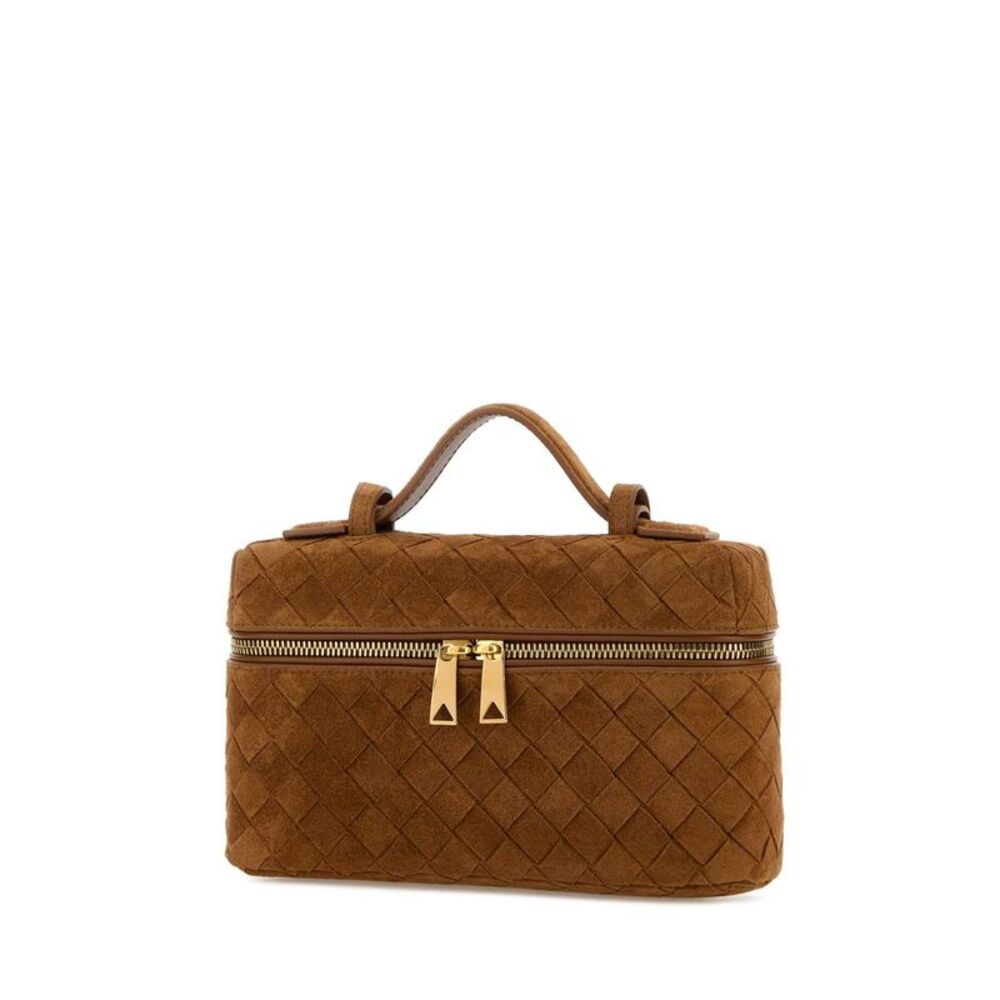 Bottega Veneta Women Caramel Suede Bang Bang Handbag - Picture 2 of 2